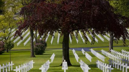 Headstones at Lorraine American Cemetery