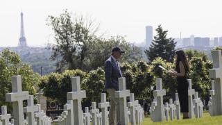 The Honorable Bill Huizenga (R-MI), US House of Representative CODEL visit 2024. Students from the school gave interpretative stories on individuals buried at the cemetery. 